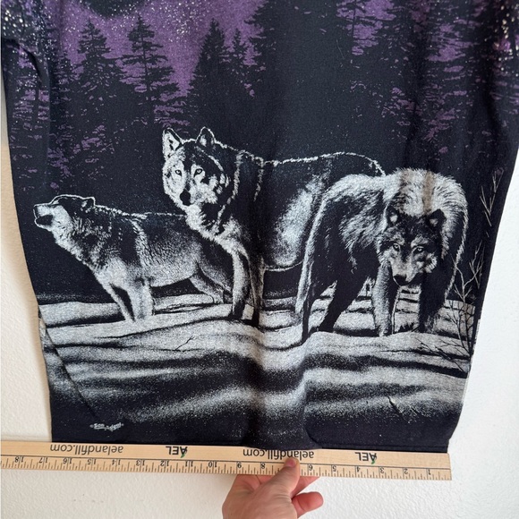 Vintage 1991 New York Wolves Nature Single Stitch T-Shirt USA San Segal Size M - Picture 6 of 6